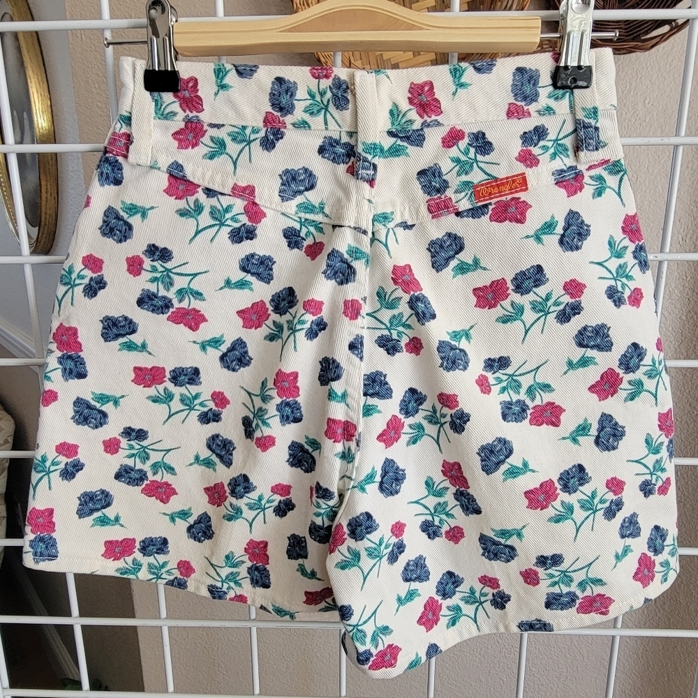 Vintage Wrangler Floral Print Shorts SZ 5/6 - Picture 2 of 5